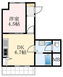 北野田駅 徒歩3分 2階の物件間取画像